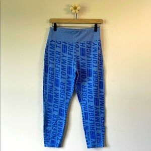 Tommy Hilfiger Blue Geometric Leggings High-Waisted